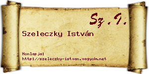 Szeleczky István névjegykártya