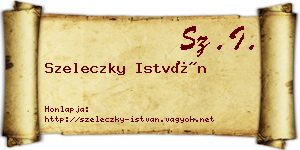 Szeleczky István névjegykártya