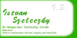 istvan szeleczky business card