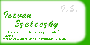 istvan szeleczky business card
